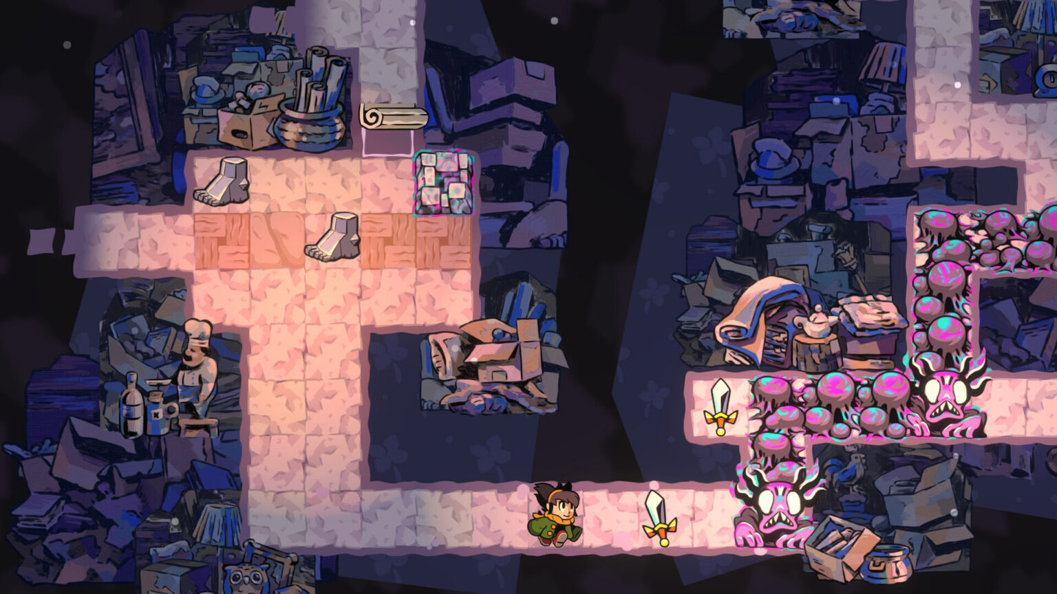Arranger: A Role-Puzzling Adventure | Image: Furniture & Mattress