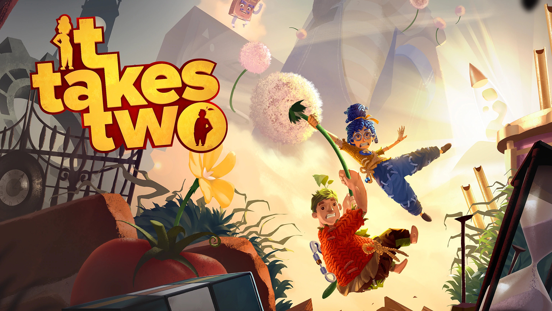 it takes two title art