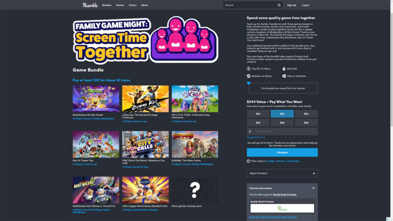 Family Game Night Humble Bundle