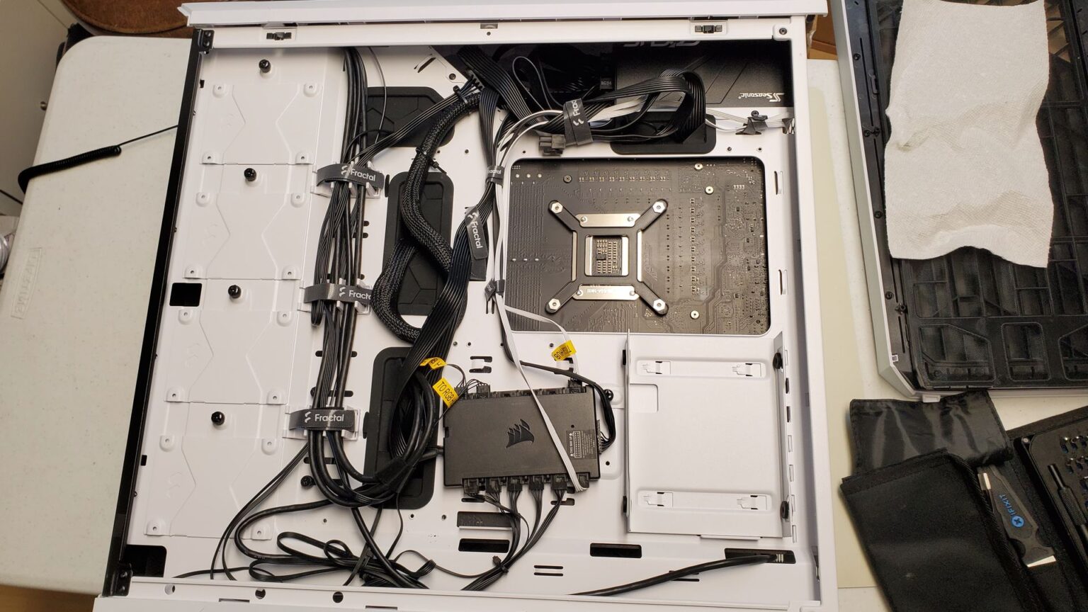 This is not my best work, but I had to compromise on the fan hub location, and its adhesive isn't great.