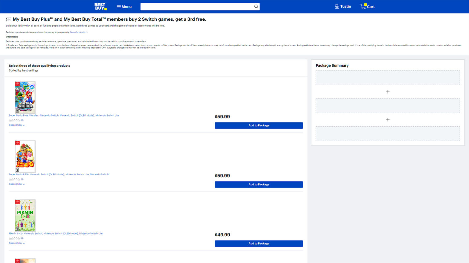 Buy two, get one free on select Switch games at Best Buy