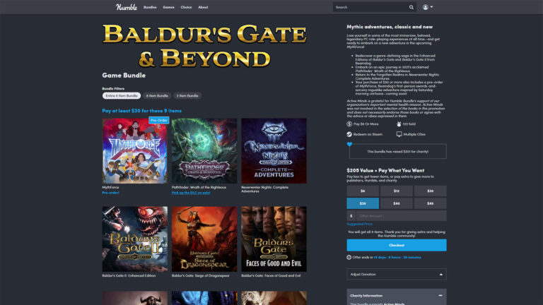 Pay at least $30 and you can get nine games as part of this bundle