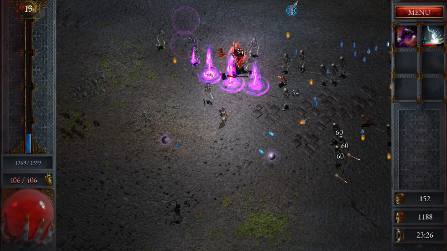 Halls of Torment's Elites actually have mechanics, making it a lot more interactive than being just a giant bullet sponge Halls of Torment's Elites actually have mechanics, making it a lot more interactive than being just a giant bullet sponge