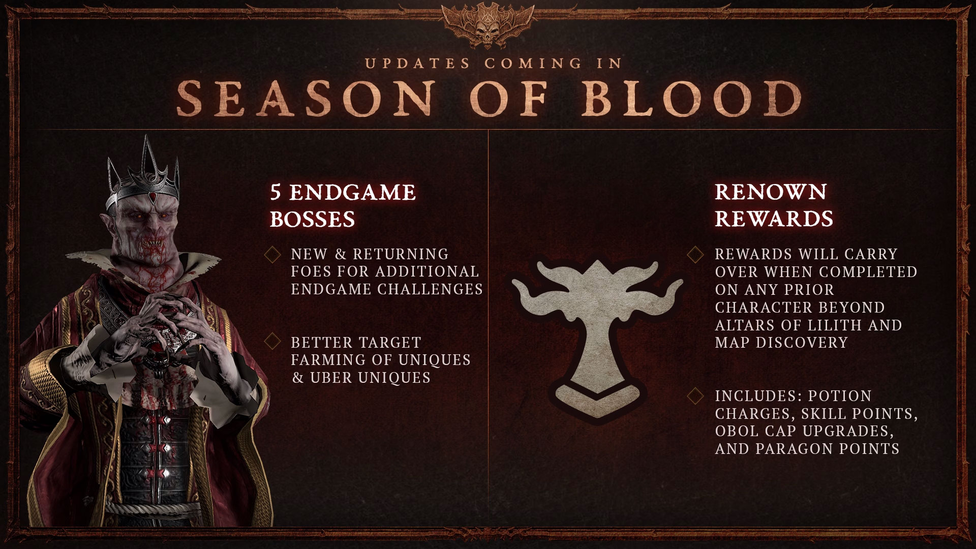 Diablo IV has already announced its next season, which won't kick off until October 17