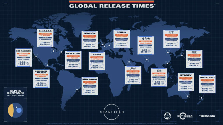 Here's the exact date and time you can begin playing Starfield in your region