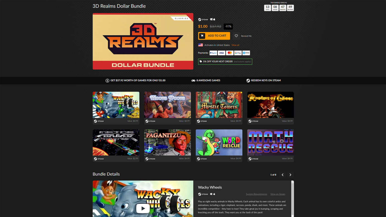 The Fanatical 3D Realms Dollar Bundle gets you eight games