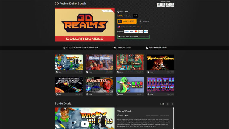 The Fanatical 3D Realms Dollar Bundle gets you eight games