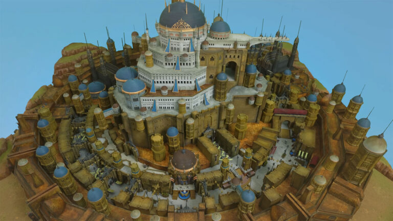 This 1/180-scale model of Ul'dah has been created to celebrate the 10th anniversary of the MMORPG's rebirth