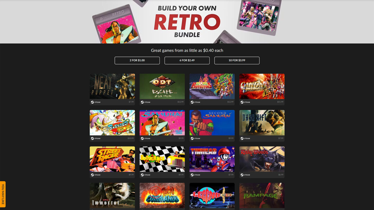 Fanatical's Build Your Own Retro Bundle is now live