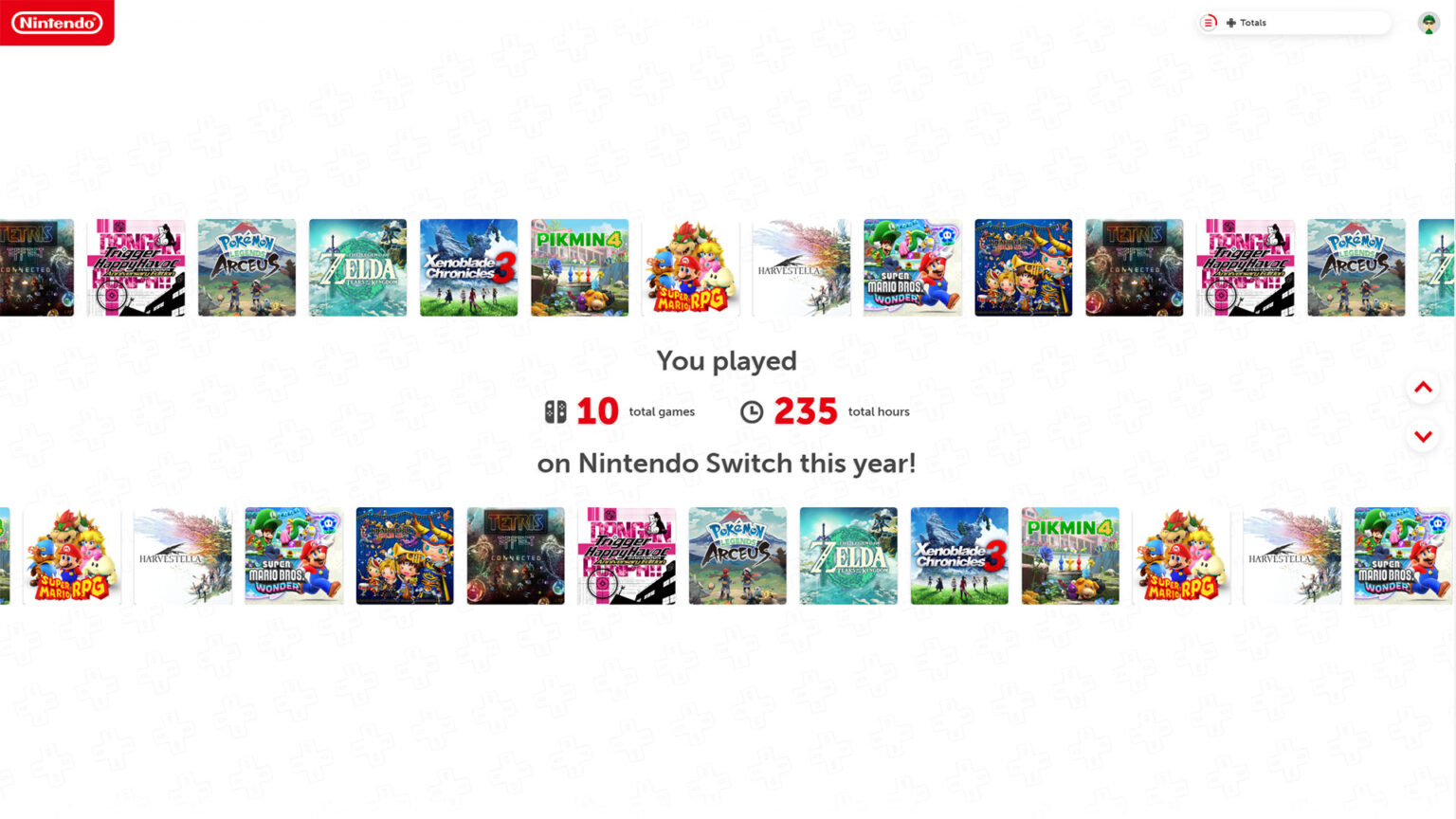 You can now access your Nintendo Year in Review 2023 profile