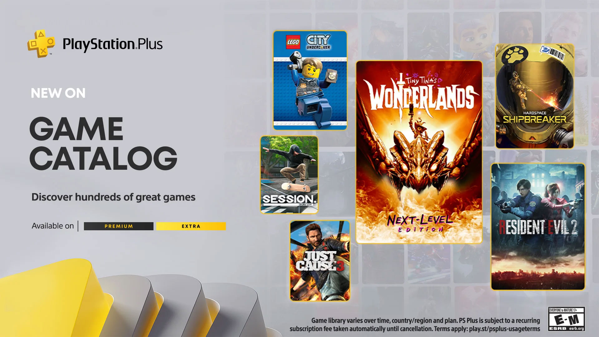 The PlayStation Plus Game Catalog for January 2024 includes Resident Evil 2, Tiny Tina's Wonderlands, and more