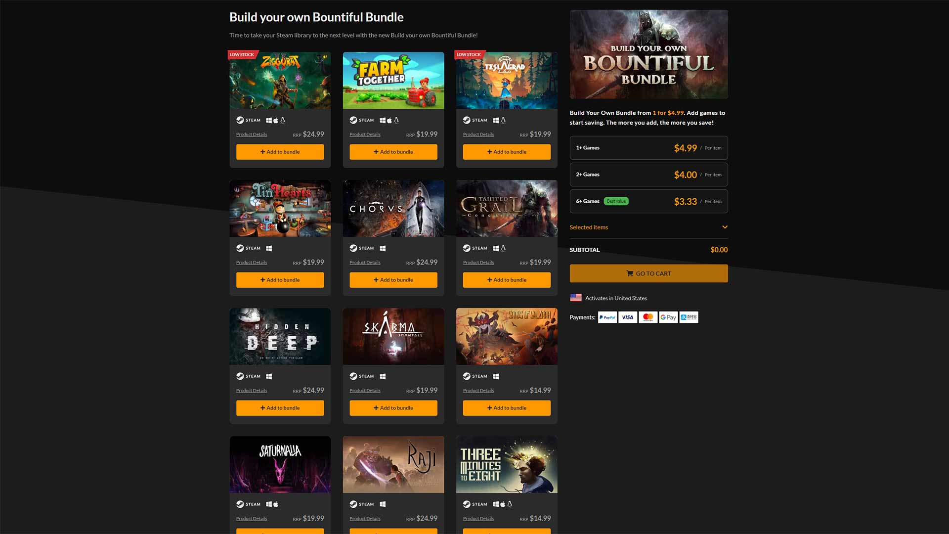 Fanatical Build Your Own Bountiful Bundle