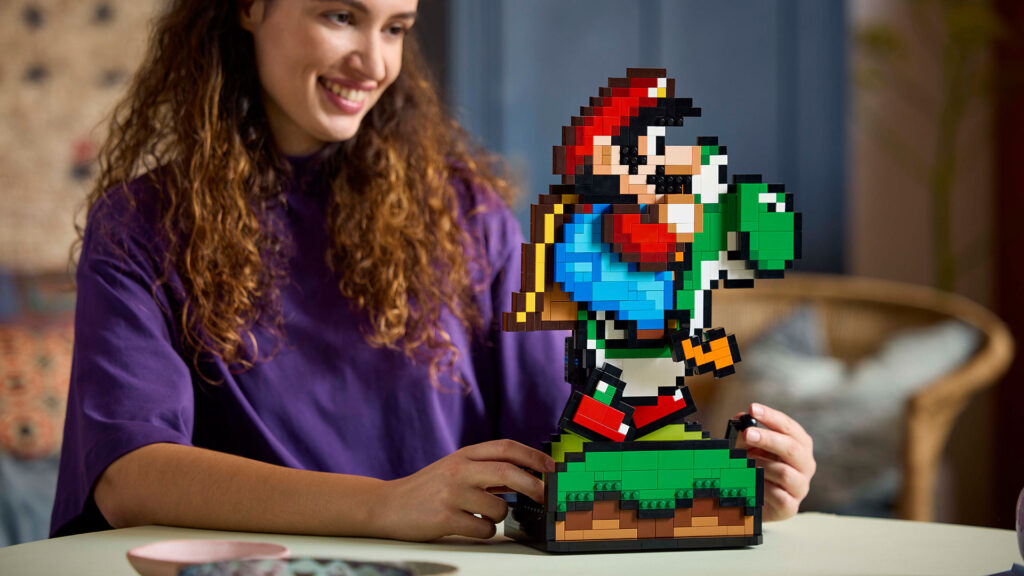 The LEGO Super Mario Super Mario World: Mario & Yoshi set launches October 1 for $129.99