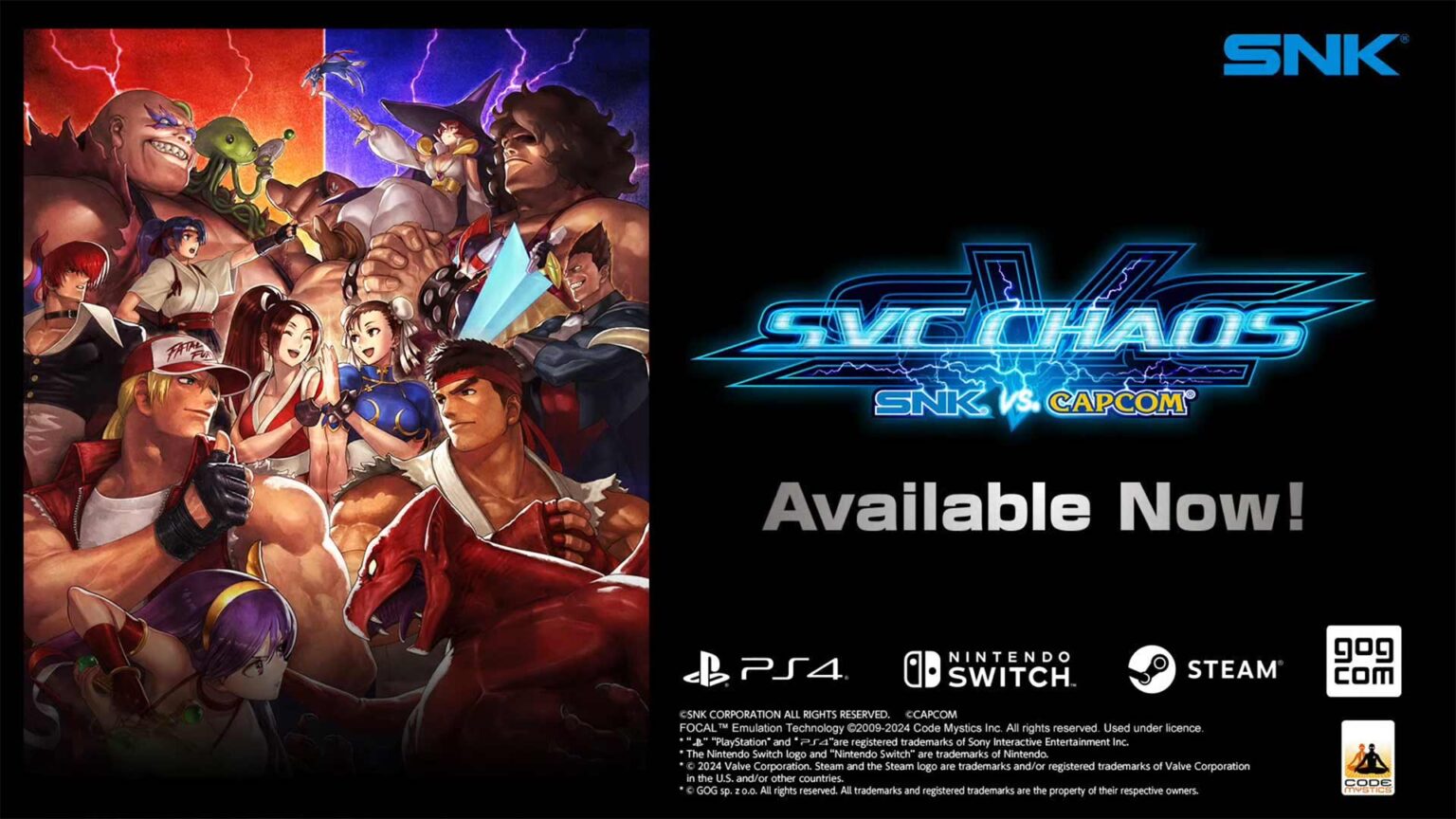 The 2003 arcade hit SVC Chaos is now out on PC