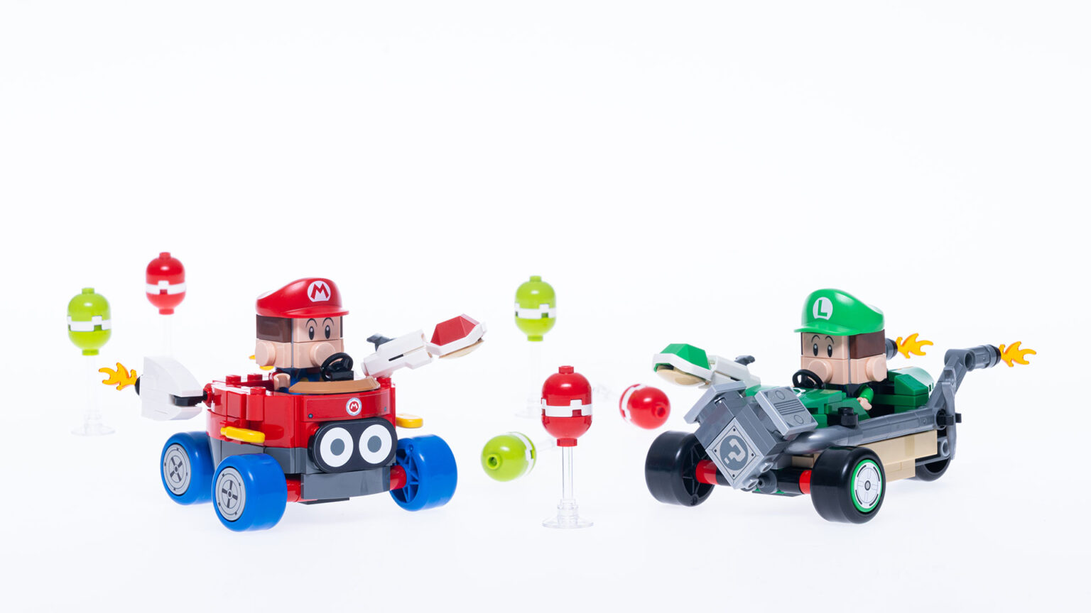 The Baby Mario vs. Baby Luigi is a 321-piece set The Baby Mario vs. Baby Luigi is a 321-piece set