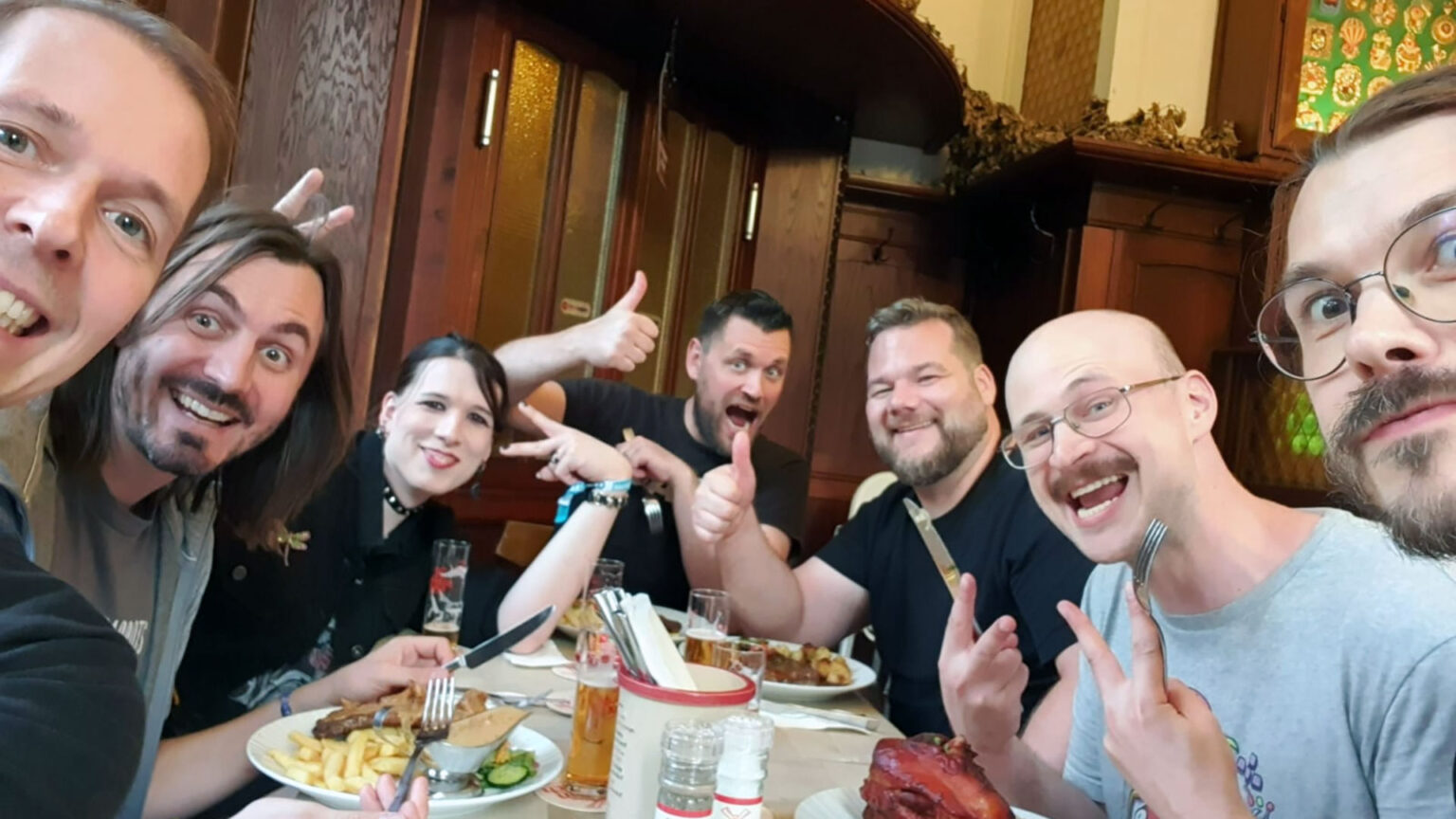 The Chasing Carrots team (from left to right): Patrick Wachowiak (co-founder), Dominik Schneider (co-founder), Mara Mehlitz (producer), Daniel Karner (3D artist), Josef Vorbeck (Carrots alumni, former producer), Lukas Schmidt (intern), and Paul Lawitzki (game designer) The Chasing Carrots team (from left to right): Patrick Wachowiak (co-founder), Dominik Schneider (co-founder), Mara Mehlitz (producer), Daniel Karner (3D artist), Josef Vorbeck (Carrots alumni, former producer), Lukas Schmidt (intern), and Paul Lawitzki (game designer)