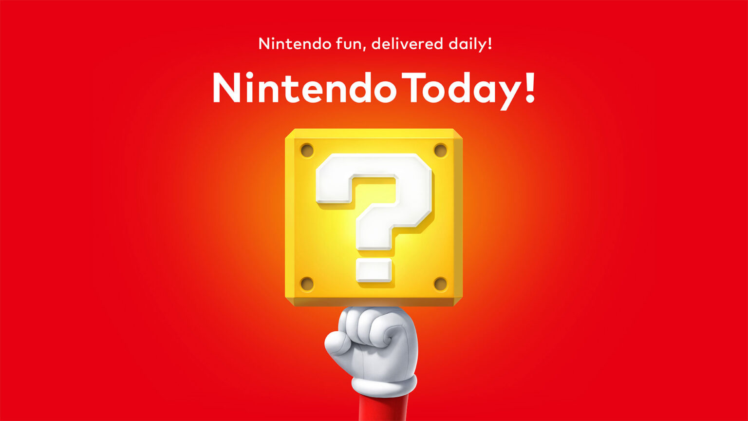 The Nintendo Today! app delivers daily updates from Nintendo to your smart device