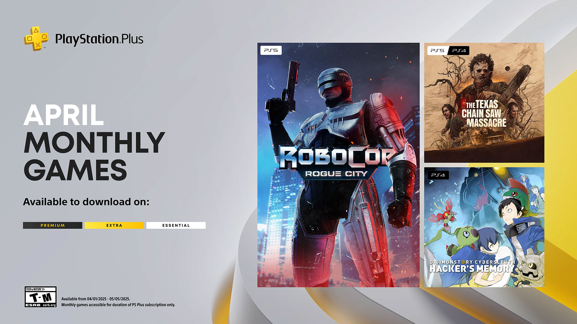 The PlayStation Plus Monthly Games for April 2025 will be available from April 1