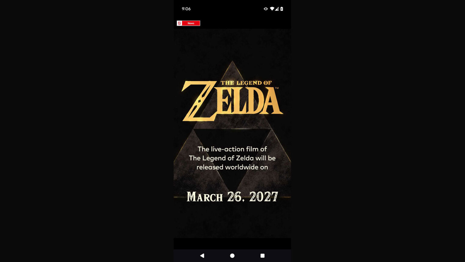 Nintendo has announced The Legend of Zelda live-action film releases worldwide on March 26, 2027