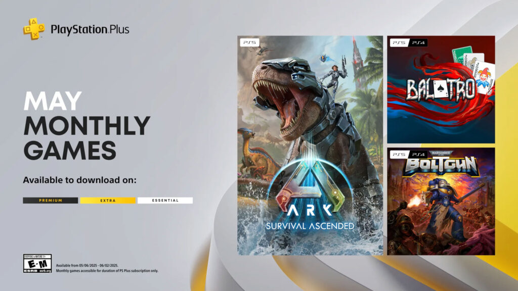 The PlayStation Plus Monthly Games for May 2025 will be available on May 6 | Image: Sony