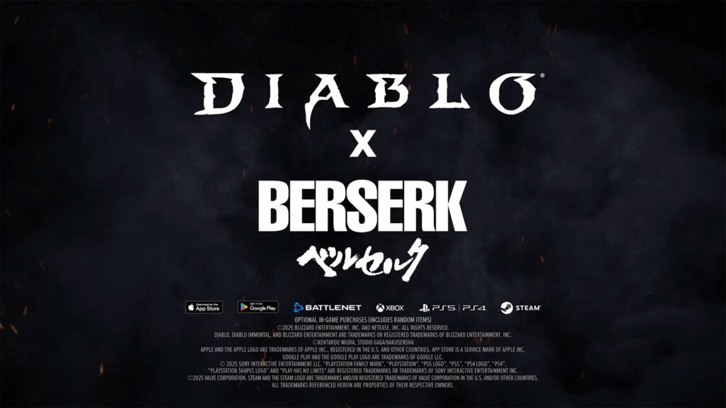 The Diablo franchise is hosting a collaboration event with Berserk | Image: Blizzard Entertainment