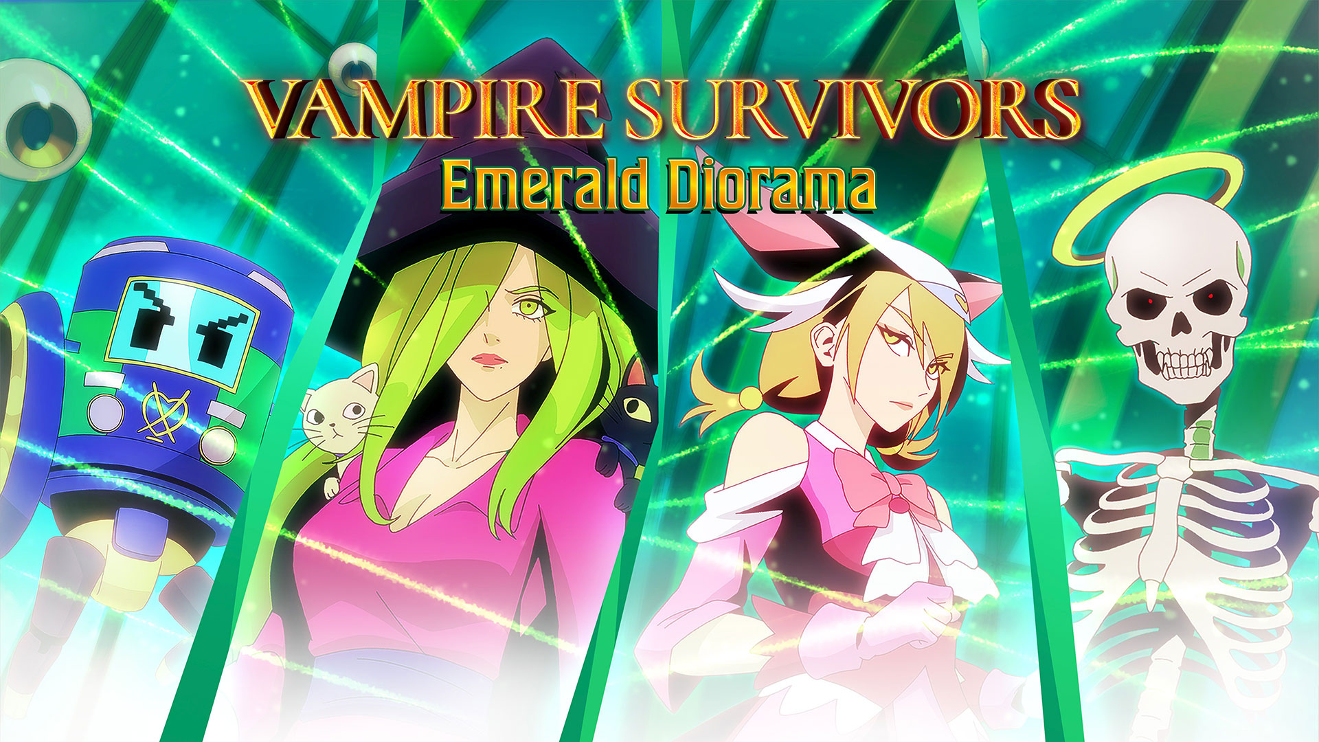The Emerald Diorama free update is now available in Vampire Survivors | Image: Square Enix / poncle