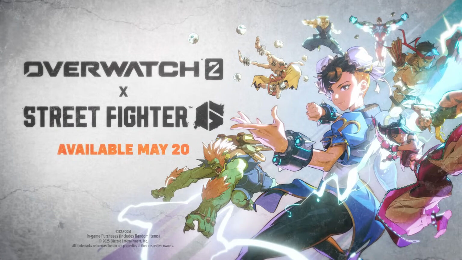 The Overwatch 2 x Street Fighter 6 collaboration goes live on May 20 | Image: Blizzard Entertainment