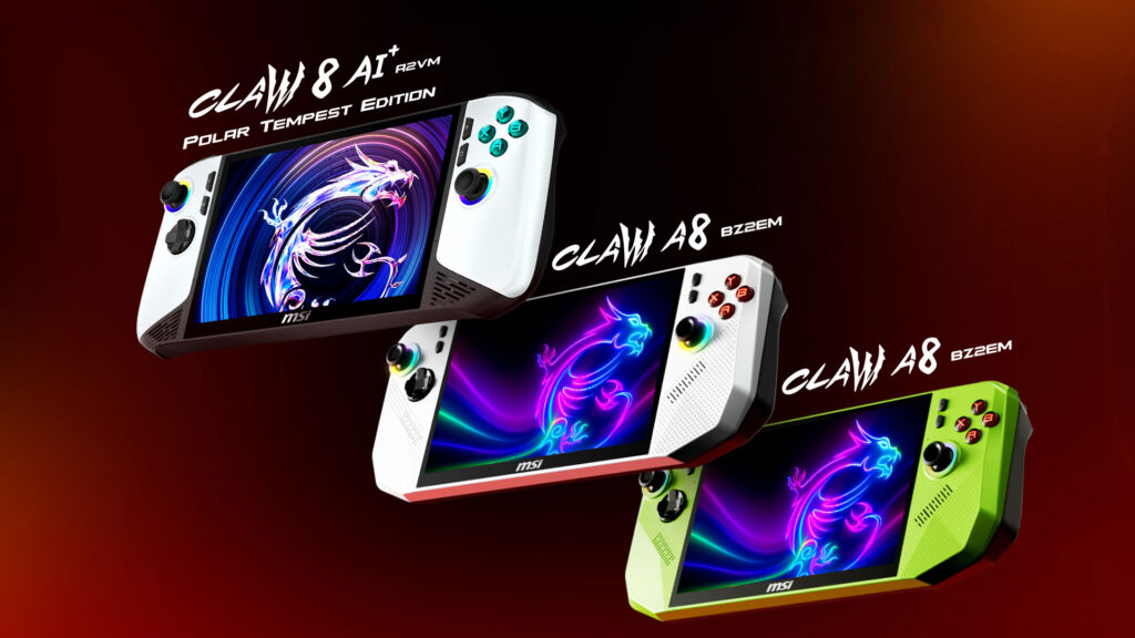 The all-new MSI Claw A8 joins the MSI Claw 8 AI+ Polar Tempest Edition | Image: MSI