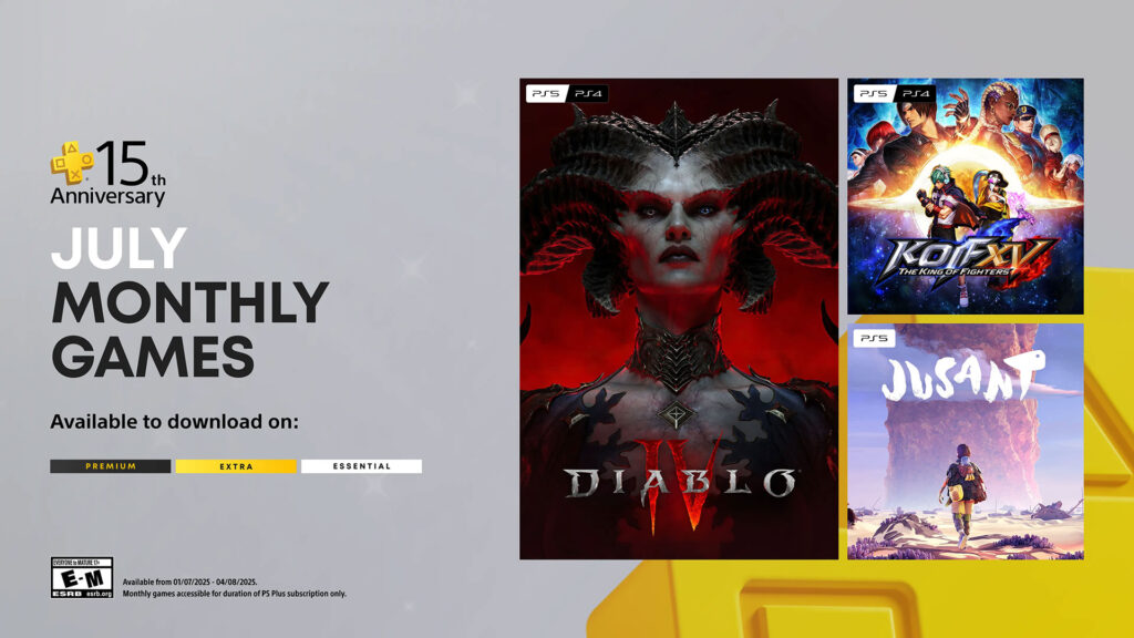 The PlayStation Plus Monthly Games for July 2025 go live on July 1 | Image: Sony