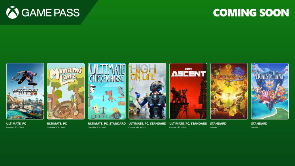 The Game Pass July 2025 lineup includes Tony Hawk's Pro Skater 3 + 4 as a day one release | Image: Xbox