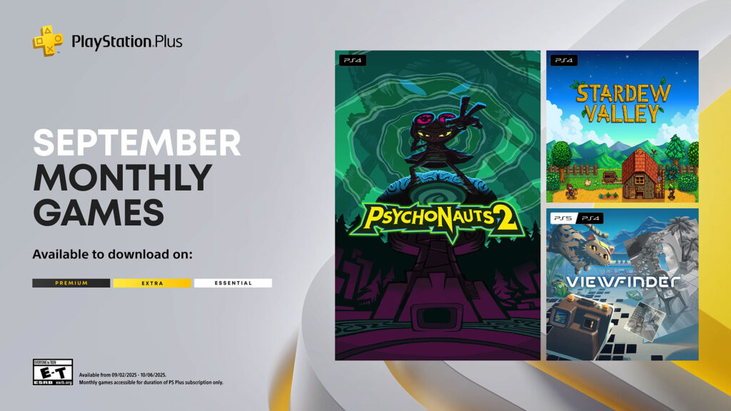 The PlayStation Plus Monthly Games for September are available starting on September 2 | Image: Sony Interactive Entertainment