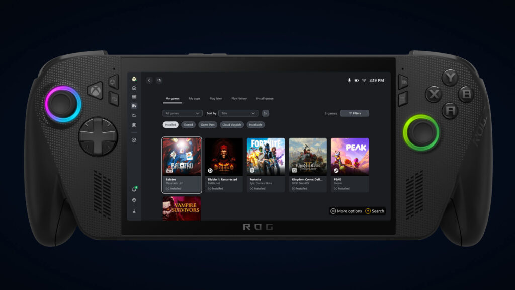 The ROG Xbox Ally handhelds launch on October 16 | Image: Xbox