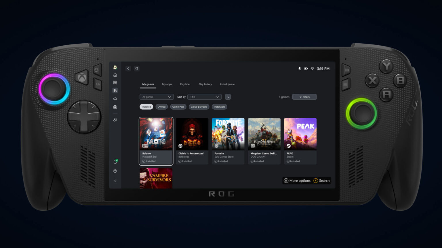 The ROG Xbox Ally handhelds launch on October 16 | Image: Xbox