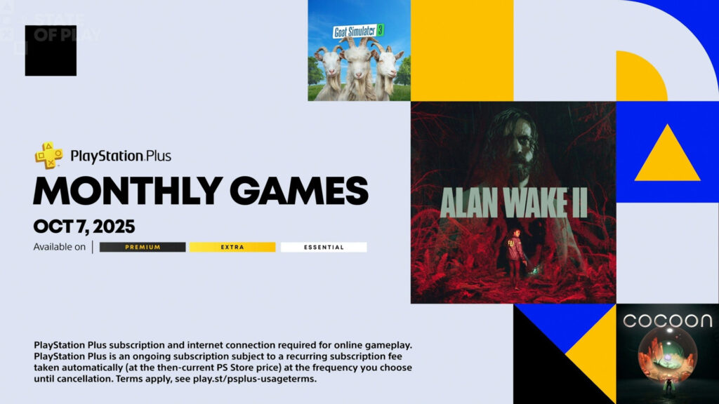 The PlayStation Plus Monthly Games for October 2025 go live on October 7 | Image: Sony Interactive Entertainment