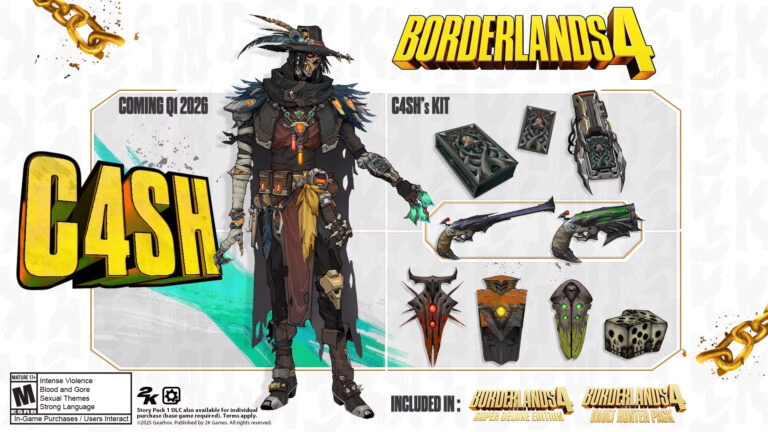 C4SH is the first of two new Vault Hunters heading to Borderlands 4 | Image: Gearbox Software