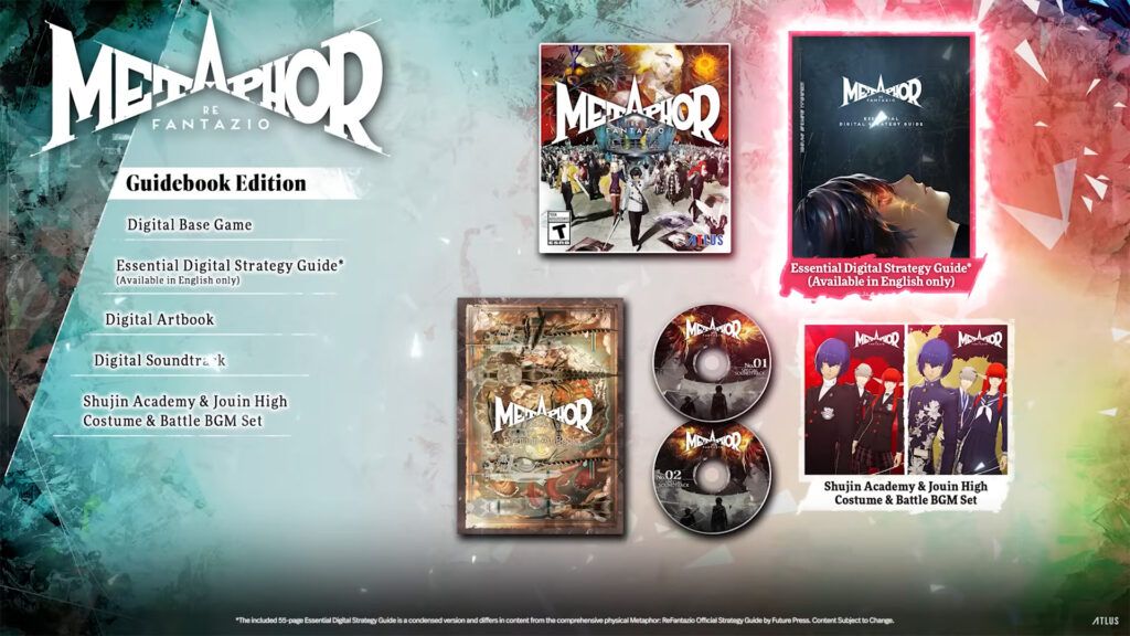 The Metaphor: ReFantazio Guidebook Edition includes several digital goodies | Image: Atlus West