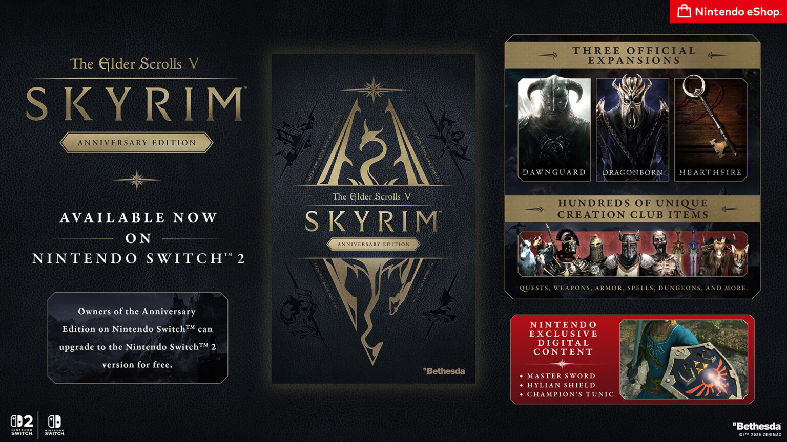 The Elder Scrolls V: Skyrim Anniversary Edition is now available on Switch 2 | Image: Bethesda