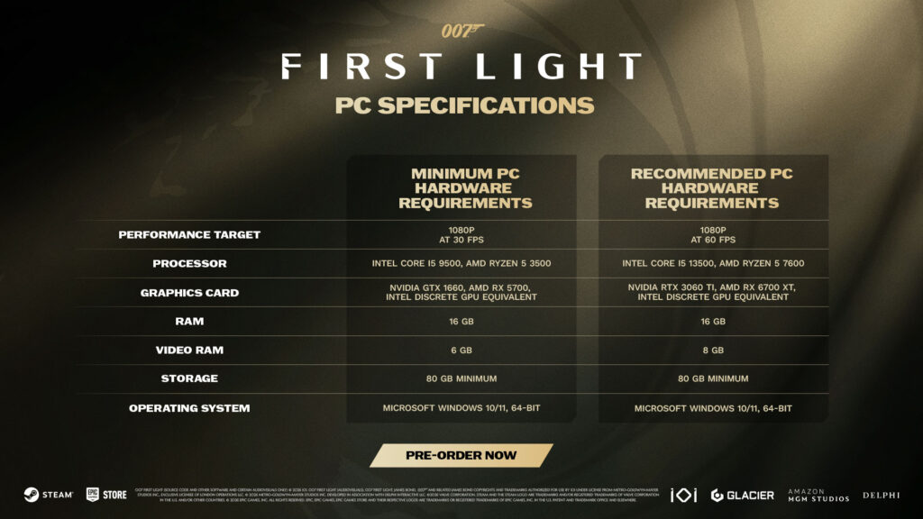 IO Interactive has released new PC specifications for its upcoming 007 First Light | Image: IO Interactive