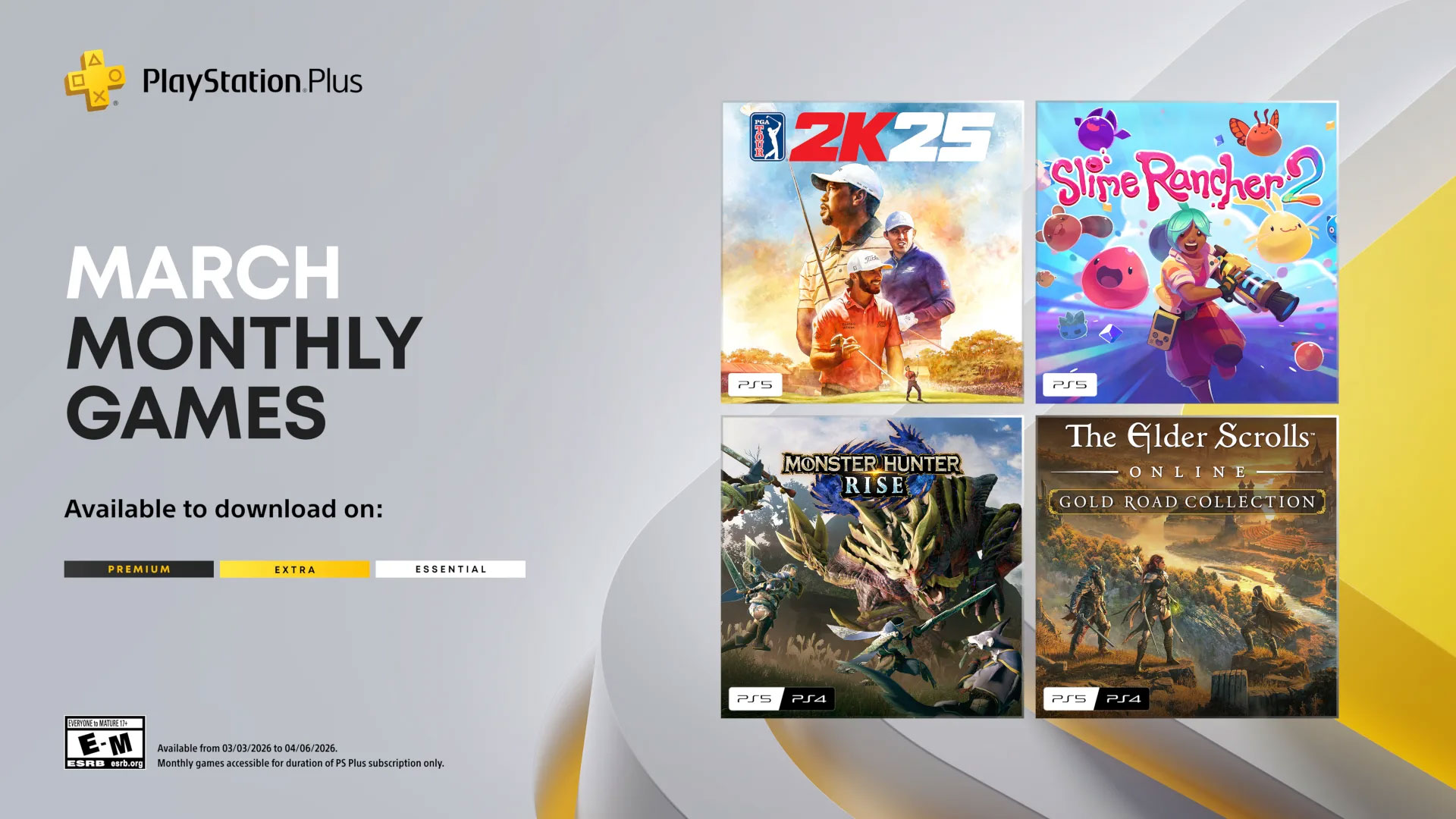 The March lineup of PlayStation Plus Monthly Games goes live on March 3 | Image: Sony Interactive Entertainment