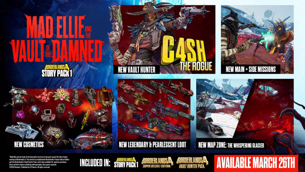 Players will also get their hands on C4SH the Rogue, the first of two new Vault Hunters | Image: Gearbox Software