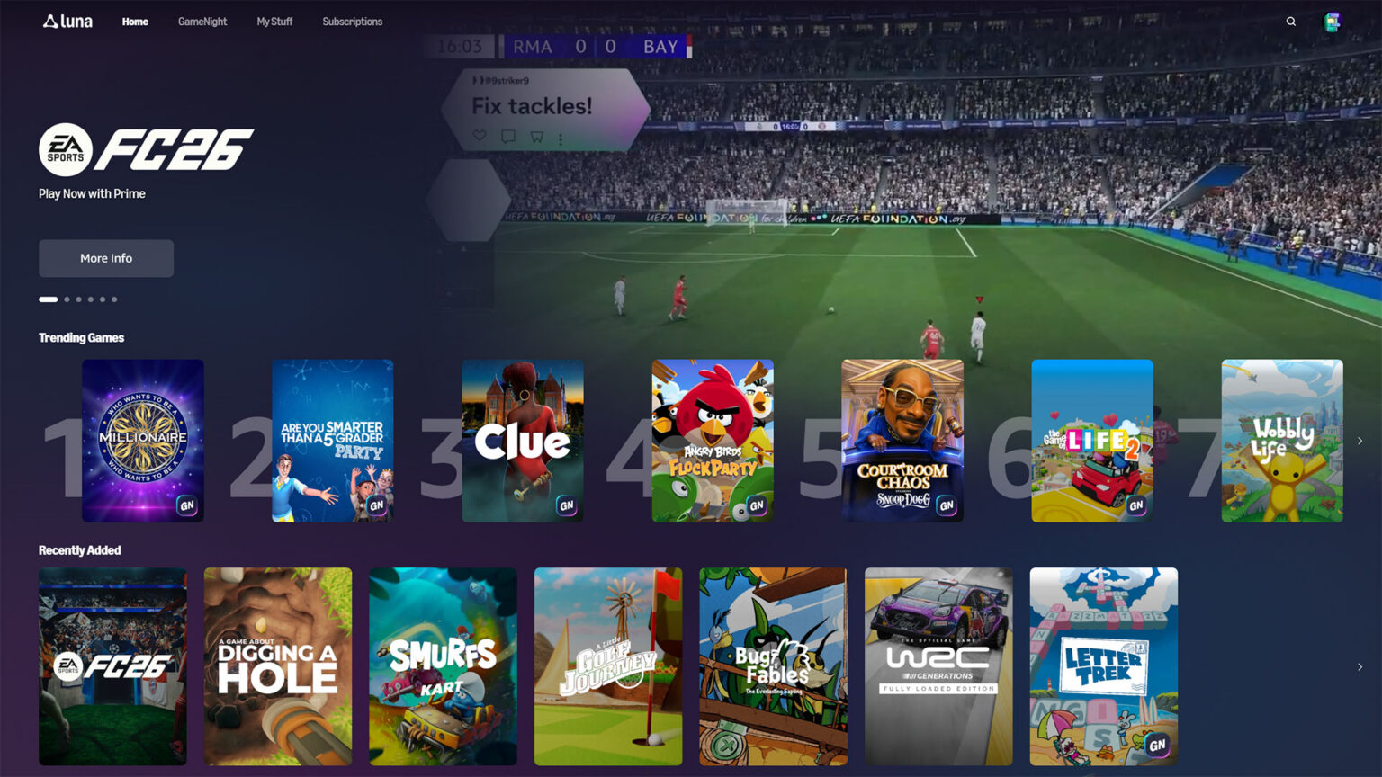 Amazon Games continues to make changes | Image: Amazon Luna / FullCleared