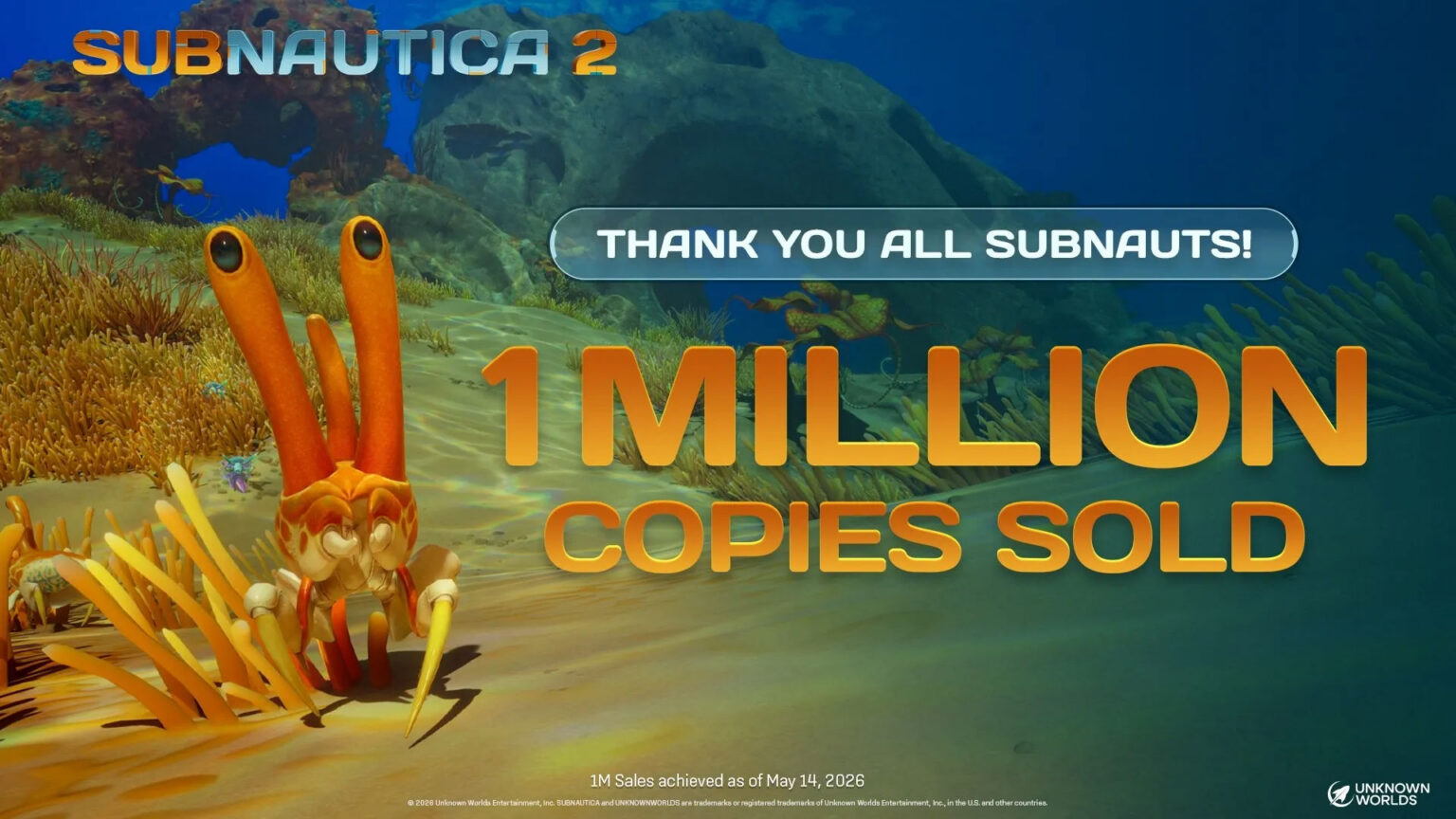 Subnautica 2 launched in Early Access on May 14, 2026 | Image: Unknown Worlds