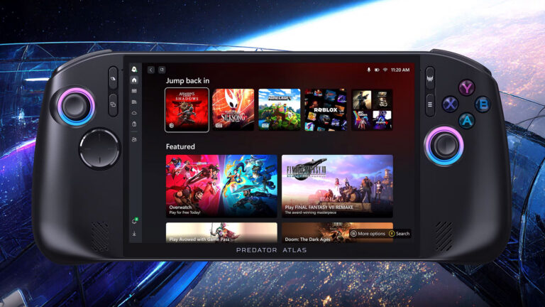The Predator Atlas 8 debuts the first metal cooling fan in a handheld, alongside an Intel Arc G3 Extreme processor | Image: Acer