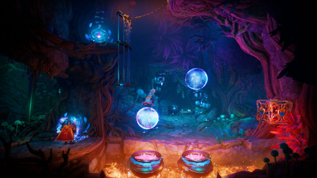 New heroes Moira and Adrius join the returning trio, bringing the playable roster to five | Image: Frozenbyte