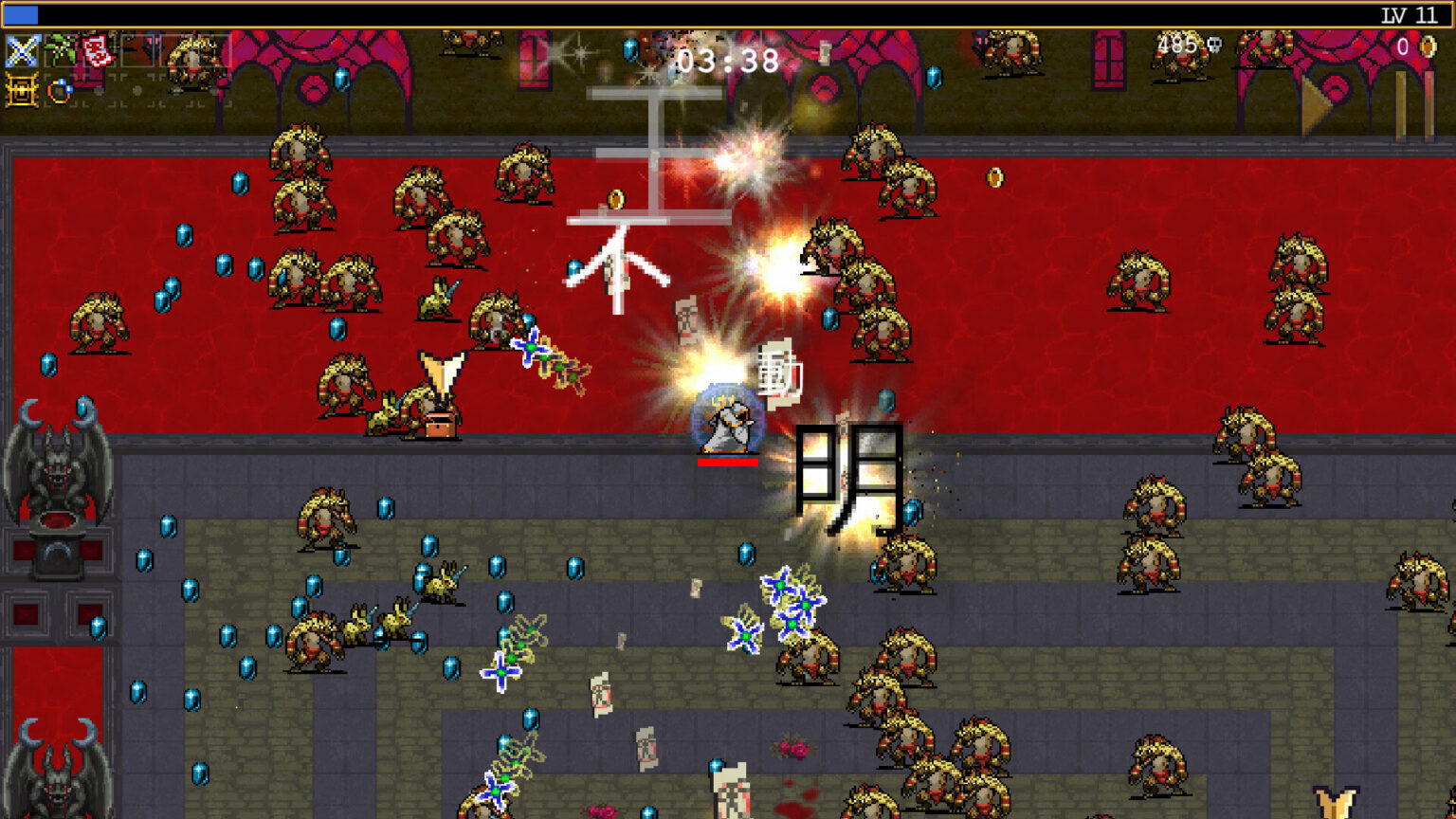 The expansion adds 10 characters, 16+ weapons, and the new Red Moon Manor stage | Image: poncle