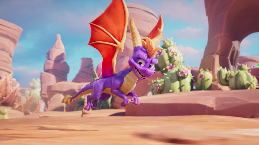 Spyro gets a bigger wingspan and full flight, with Tom Kenny back as the voice | Image: Toys for Bob