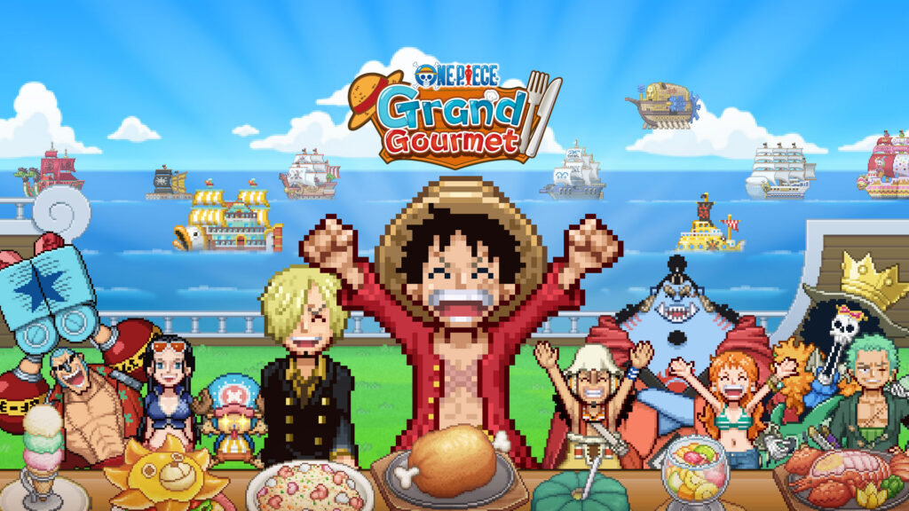 Over 400 One Piece characters drop in as customers and staff in a new pixel-art style | Image: Kairosoft