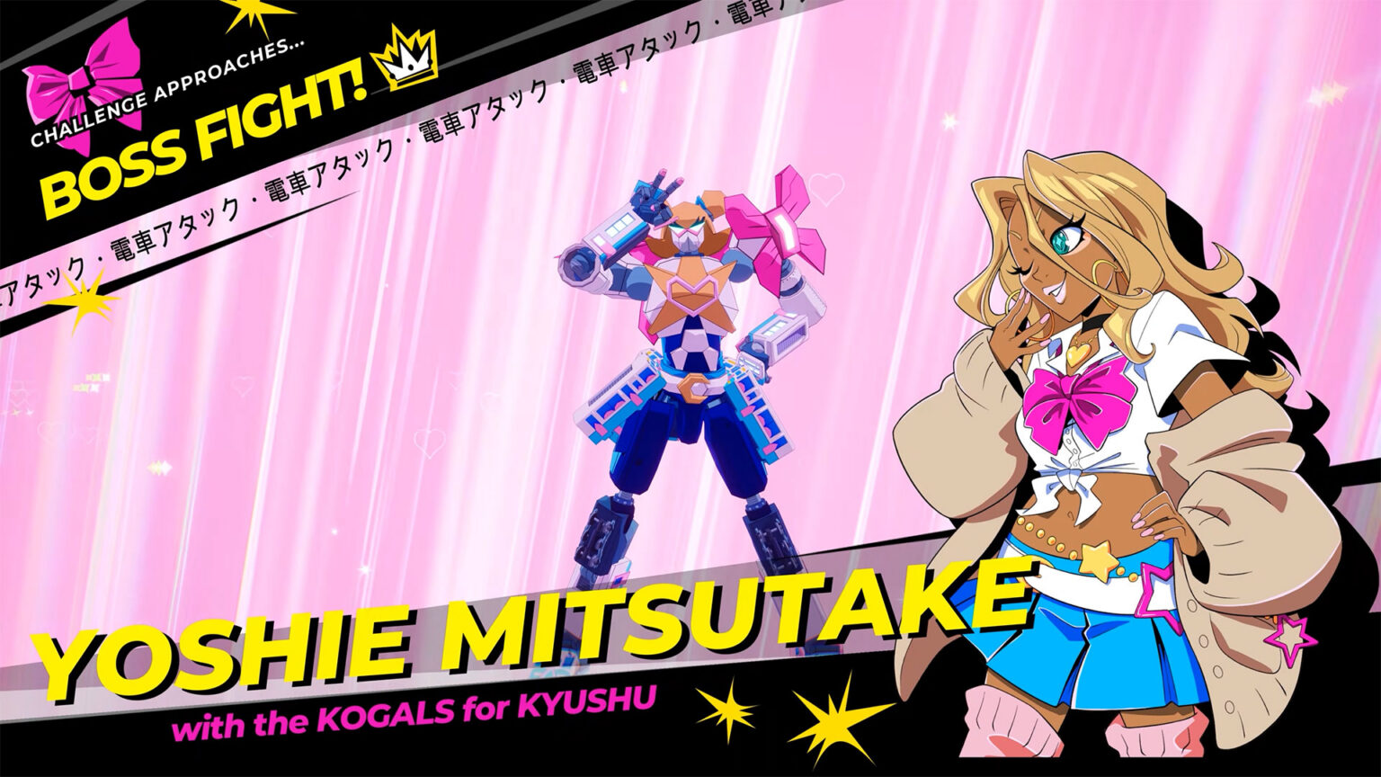 Yoshie turns her train into a magical-girl mecha in Denshattack! | Image: Undercoders