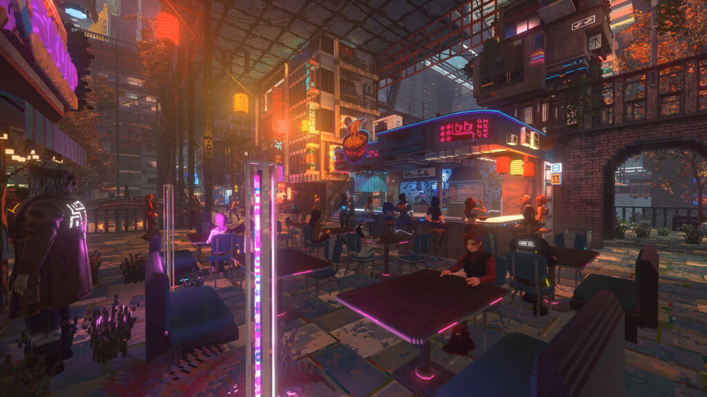 Nivalis Nights returns to the cyberpunk city of Nivalis as a slice-of-life sim | Image: Ion Lands