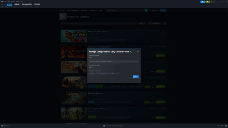 Steam wishlist categories and sharing tools roll out to all users | Image: Valve